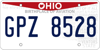 OH license plate GPZ8528