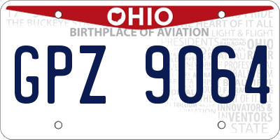 OH license plate GPZ9064