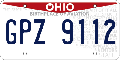 OH license plate GPZ9112