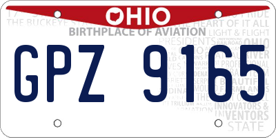 OH license plate GPZ9165