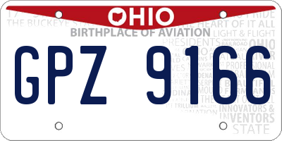 OH license plate GPZ9166