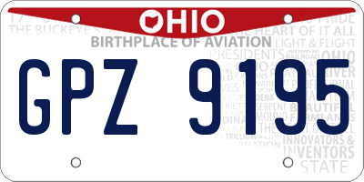 OH license plate GPZ9195