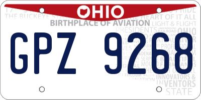 OH license plate GPZ9268