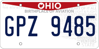 OH license plate GPZ9485