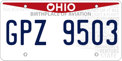 OH license plate GPZ9503