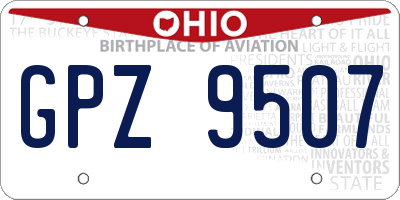 OH license plate GPZ9507