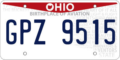 OH license plate GPZ9515