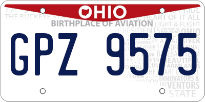 OH license plate GPZ9575
