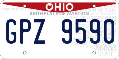 OH license plate GPZ9590