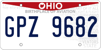 OH license plate GPZ9682