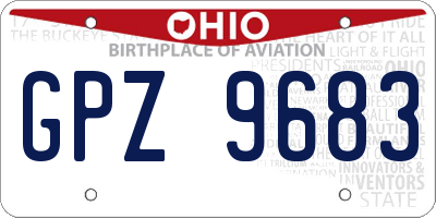 OH license plate GPZ9683