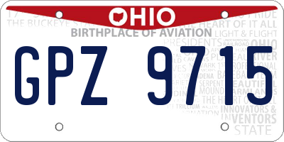 OH license plate GPZ9715