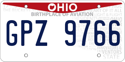 OH license plate GPZ9766