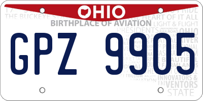 OH license plate GPZ9905