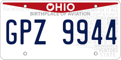 OH license plate GPZ9944