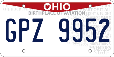 OH license plate GPZ9952