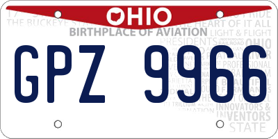 OH license plate GPZ9966