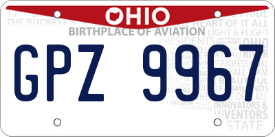 OH license plate GPZ9967