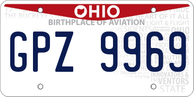 OH license plate GPZ9969