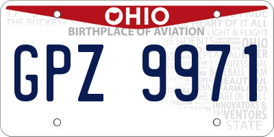 OH license plate GPZ9971