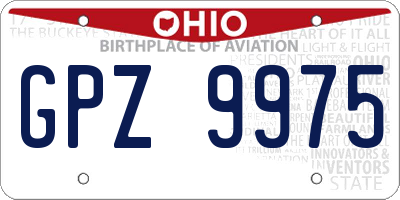 OH license plate GPZ9975