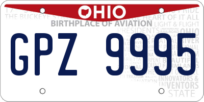 OH license plate GPZ9995