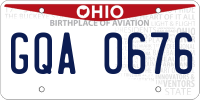 OH license plate GQA0676