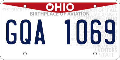 OH license plate GQA1069