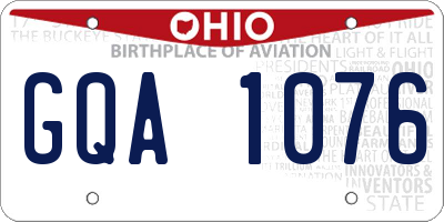OH license plate GQA1076
