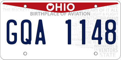 OH license plate GQA1148