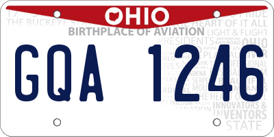 OH license plate GQA1246