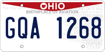 OH license plate GQA1268