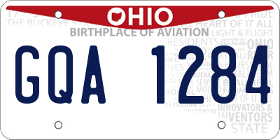 OH license plate GQA1284
