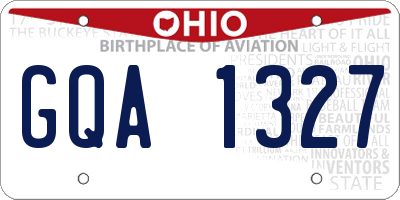 OH license plate GQA1327