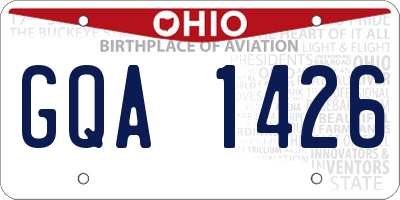 OH license plate GQA1426