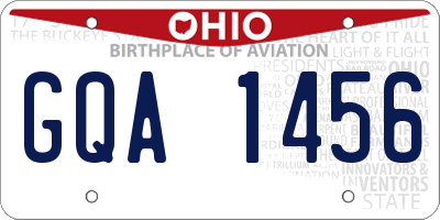 OH license plate GQA1456
