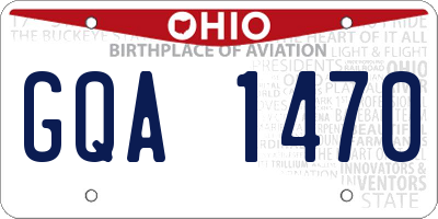 OH license plate GQA1470