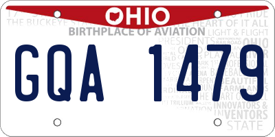 OH license plate GQA1479