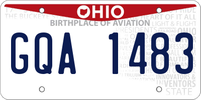 OH license plate GQA1483