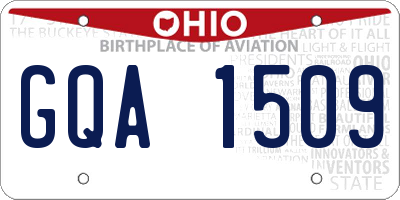 OH license plate GQA1509