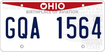 OH license plate GQA1564