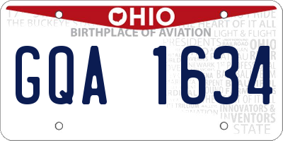 OH license plate GQA1634
