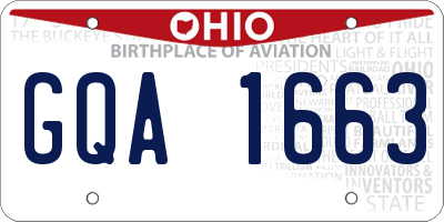 OH license plate GQA1663