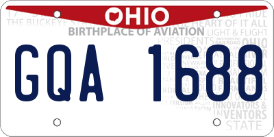 OH license plate GQA1688