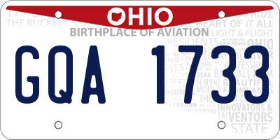 OH license plate GQA1733