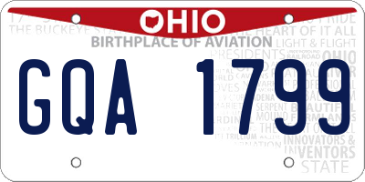 OH license plate GQA1799