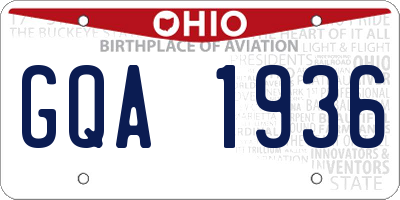 OH license plate GQA1936