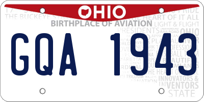 OH license plate GQA1943