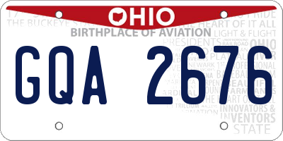 OH license plate GQA2676