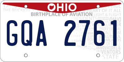 OH license plate GQA2761